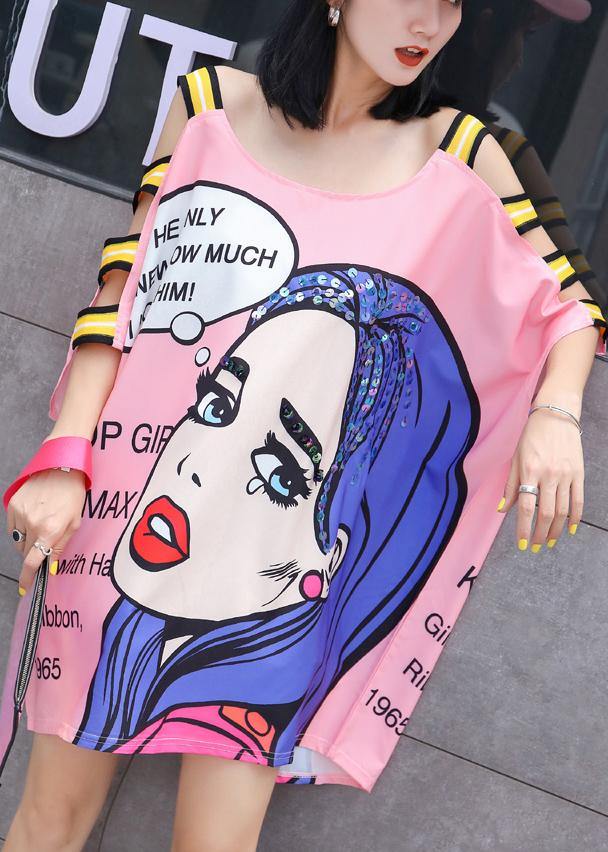 Modern Print Cotton Clothes for Outfits Off the Shoulder Maxi Dress