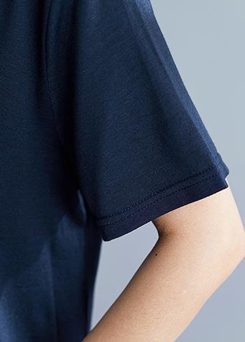 Modern Short Sleeve Cotton Dresses Tutorials Blue Patchwork Robe Dress Summer