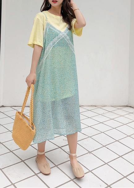 Modern Sleeveless Chiffon Clothes Photography Green Maxi Dress Summer