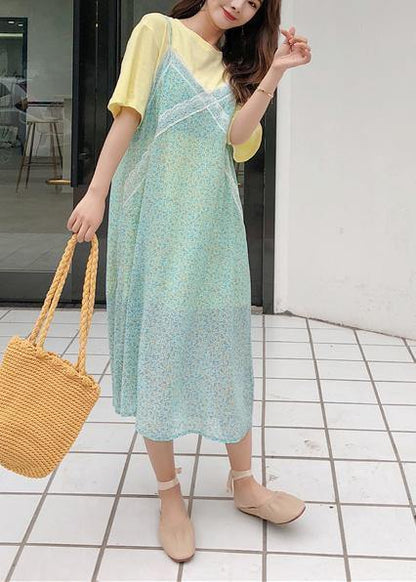 Modern Sleeveless Chiffon Clothes Photography Green Maxi Dress Summer