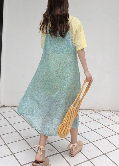 Modern Sleeveless Chiffon Clothes Photography Green Maxi Dress Summer