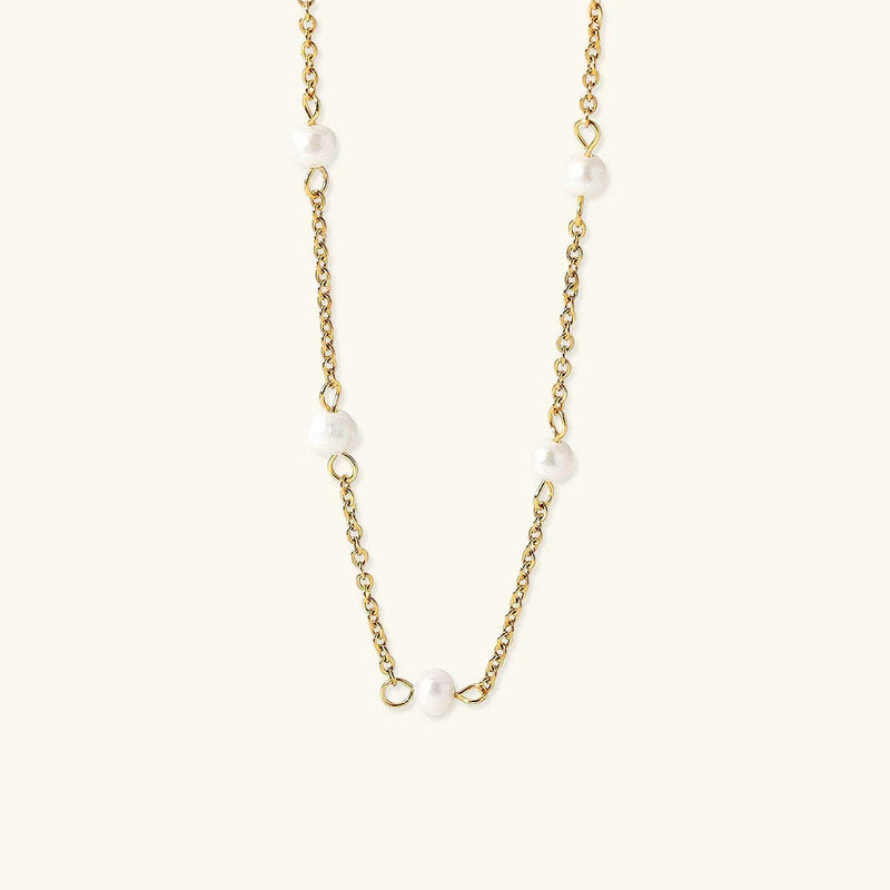 Nora Gold Pearl Necklace