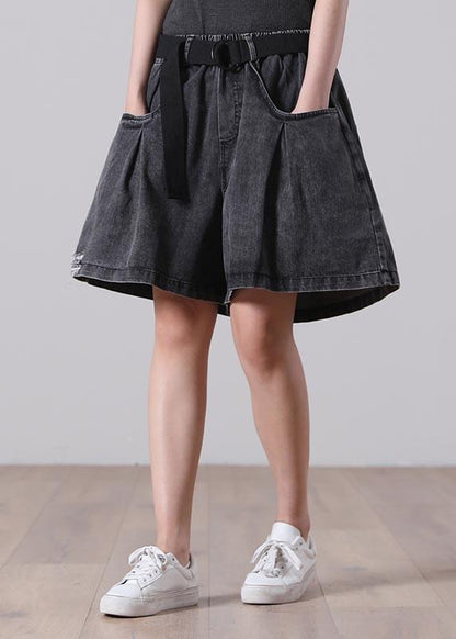 Natural Black,pockets Denim Hot Summer Pants