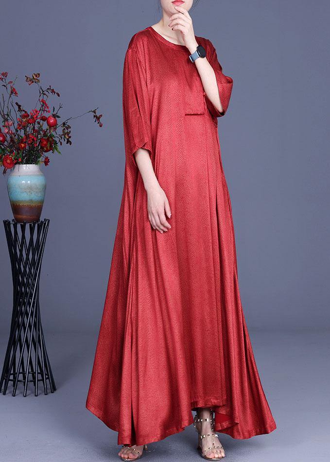 Natural Green Asymmetrical Button Summer Silk Summer Dresses