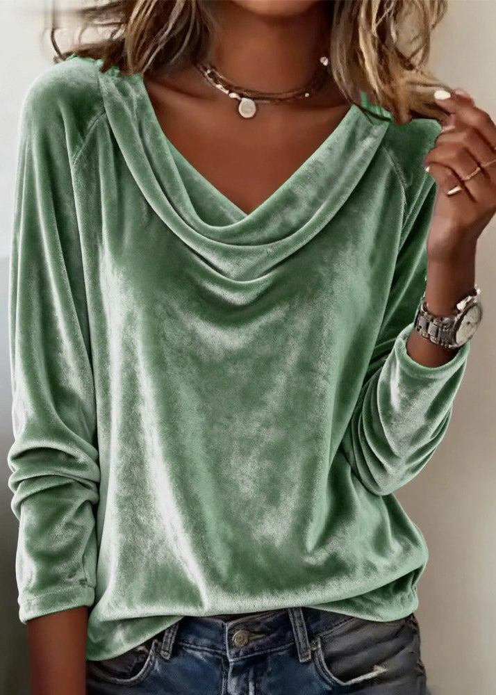 Natural Grey Pockets Pullover O-neck Spring