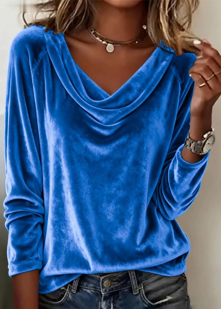 Natural Grey Pockets Pullover O-neck Spring