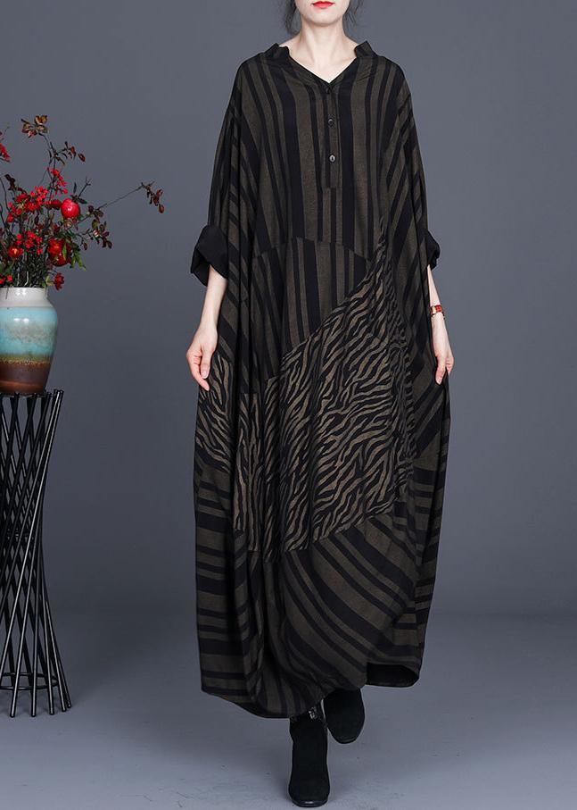 Natural Leopard Baggy Dress Caftan