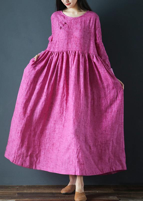 Natural O Neck Cinched Fall Tunic Dressrunway Purple a Line Dress