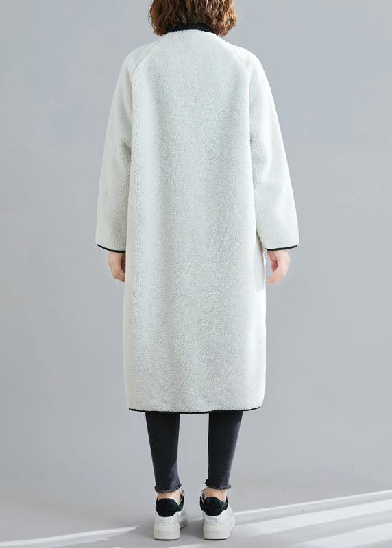 Natural Zippered Patchwork Tunics White Box Coats