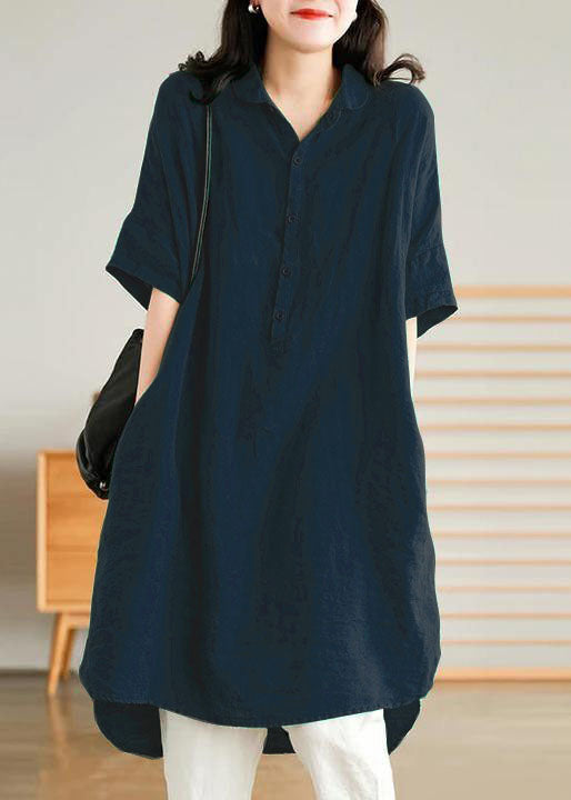 Jade Black Leopard Print Linen Linen Shirt Dress
