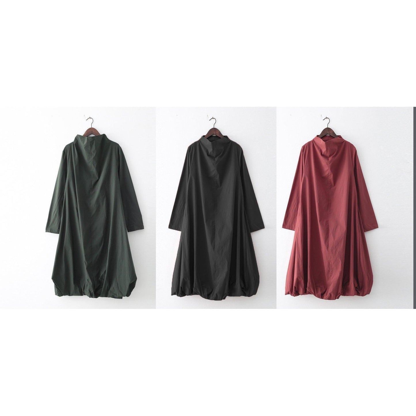 New Fall Dresses Pink Baggy Maxi Dress Caftans Oversized Gown High Neck