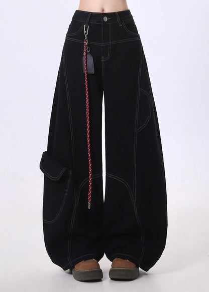 New American Style Street Red Curved Pants Spring