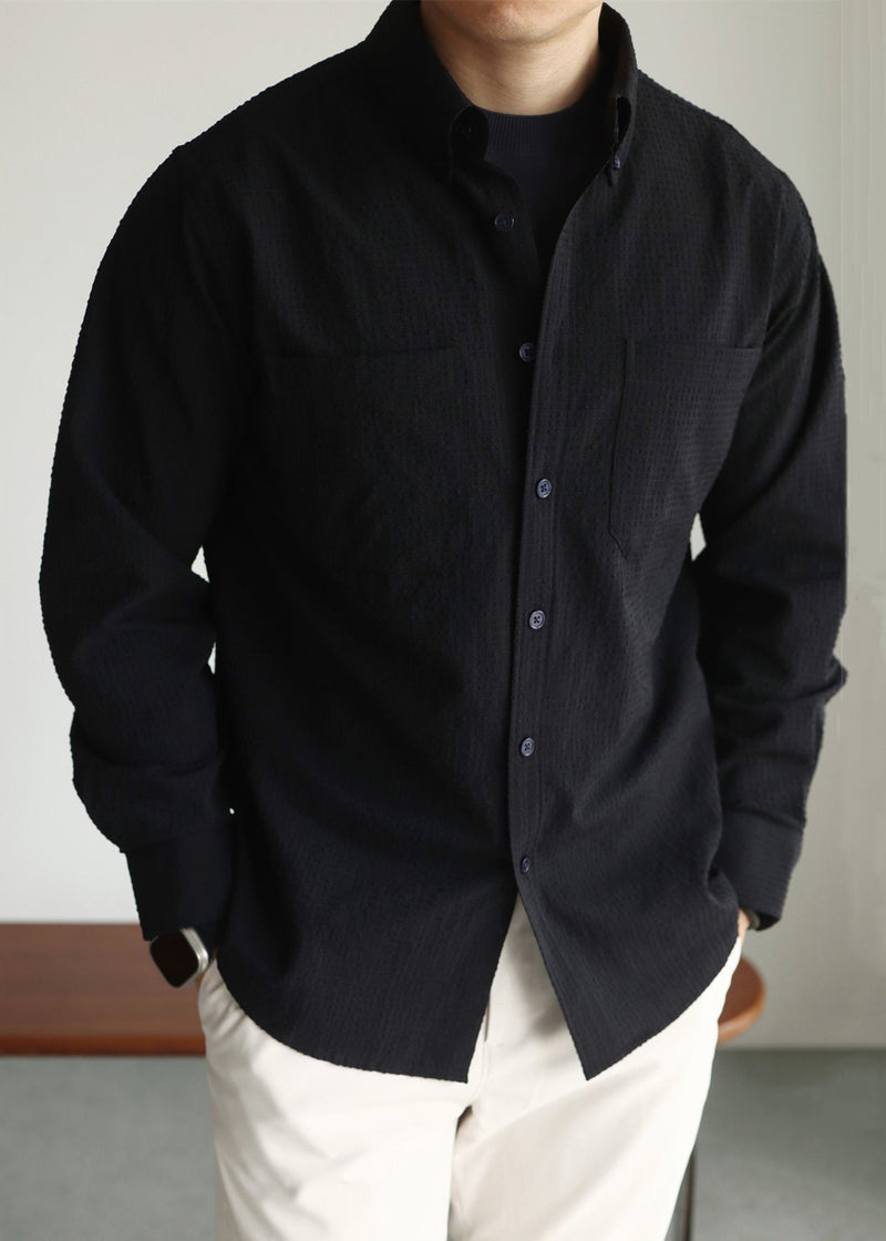 New Black Peter Pan Collar Button Cotton Shirts Fall