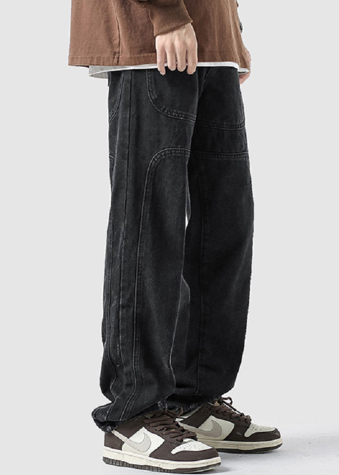 New Blue Pockets High Waist Denim Pants Summer