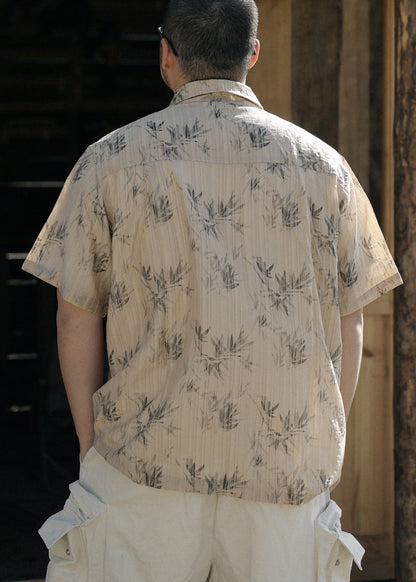 New Chinese Ink Wash Bamboo Short Sleeved Shirt