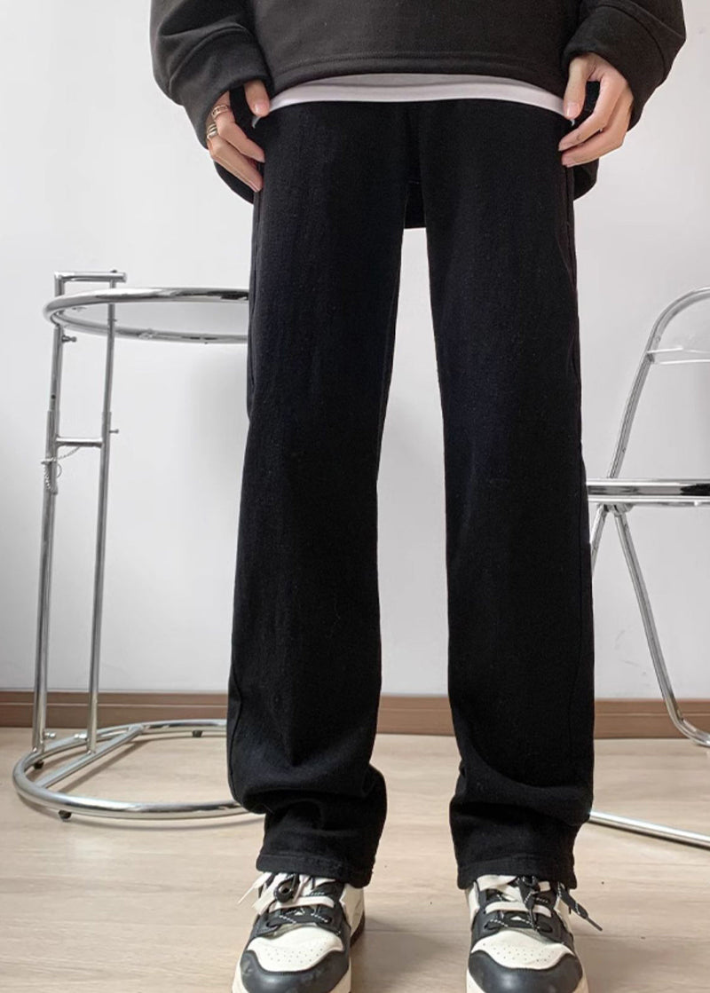 New Grey Pockets Denim Straight Pants Fall