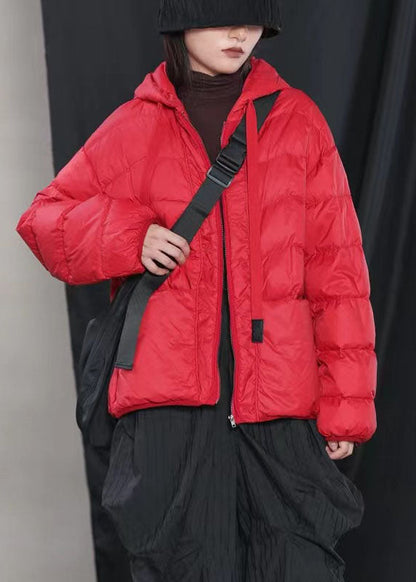 New Khaki Hooded Pockets Warm Winter Duck Down Coat