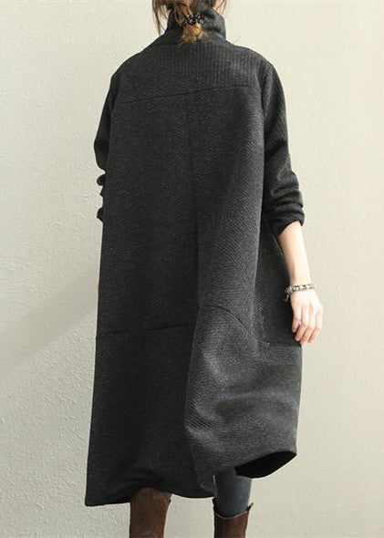 New Loose Black High Neck Base Dresses Clothes