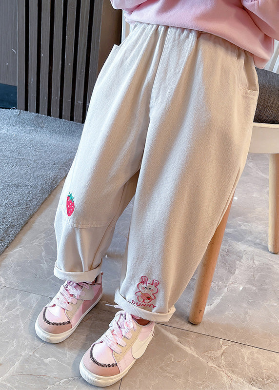New Pink Patchwork Elastic Waist Harem Pants