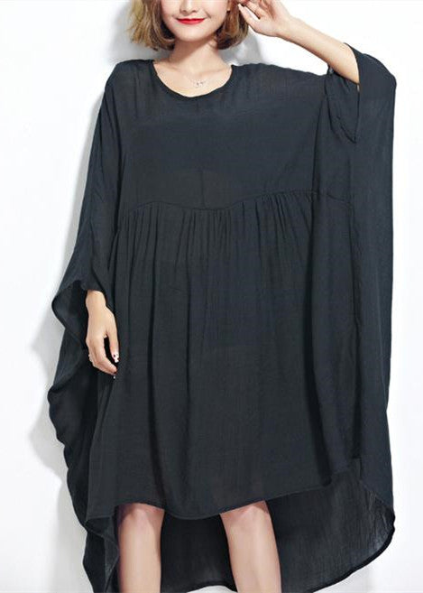 New Yellow Chiffon Dresses Clothing Linen Maxi Dress Fine High Waist Batwing Sleeve Clothing