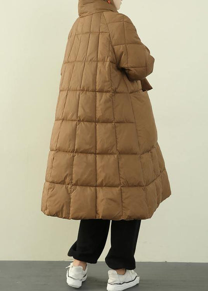 New Black Down Jacket Woman Oversize Snow Thick Pockets Overcoat
