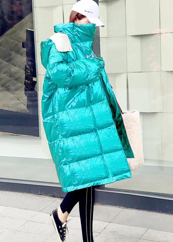 New Green Warm Winter Coat Winter Jacket Hooded Zippered Jackets