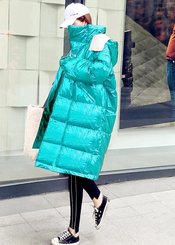 New Green Warm Winter Coat Winter Jacket Hooded Zippered Jackets