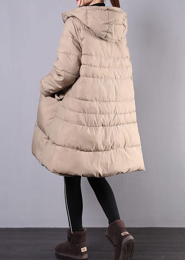 New Khaki Winter Coats Snow Jackets Hooded Zippered Winter Coats