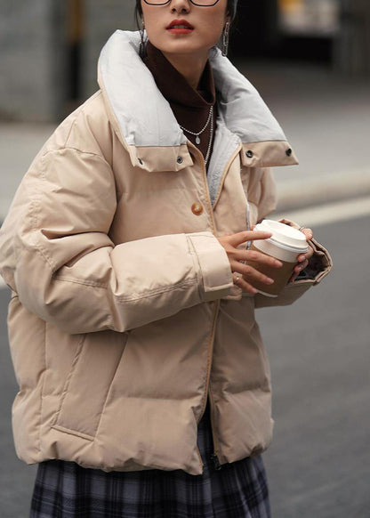 New Clothing Jackets Nude Stand Collar Patchwork Outwear