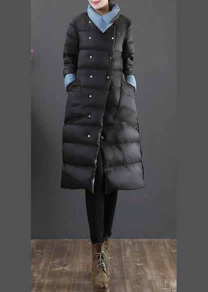 New Clothing Snow Jackets Jackets Black Stand Collar Pockets Down Coat Winter
