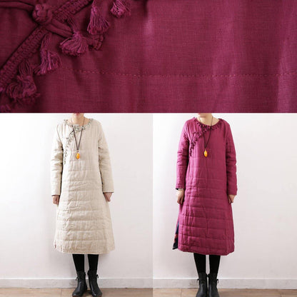 New Clothing Winter Jacket Chinese Button Winter Coats Rose Side Open Outfit