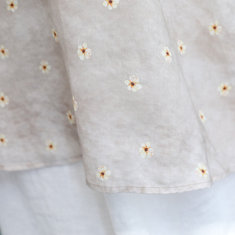 New Prints Linen Maxi Dress Loose Fitting Sleeveless Linen Clothing Dresses New Big Hem Linen Caftans