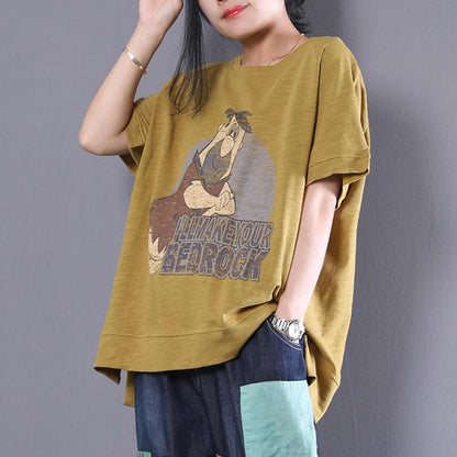 New Summer T Shirt Cartoon Letter Printed Short Sleeve T-shirt Tops