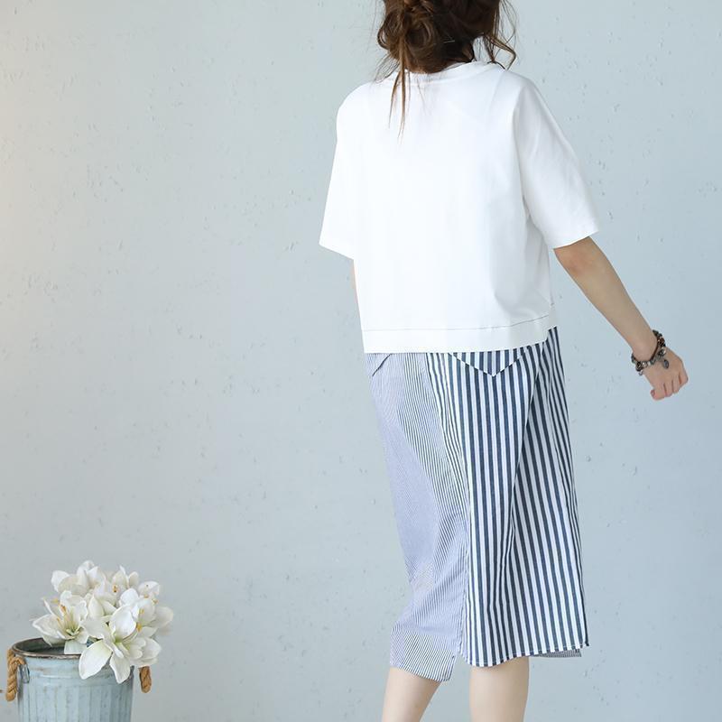 New White Long Linen Dress Clothing Patchwork Linen Maxi Dress Asymmetric Hem Kaftans