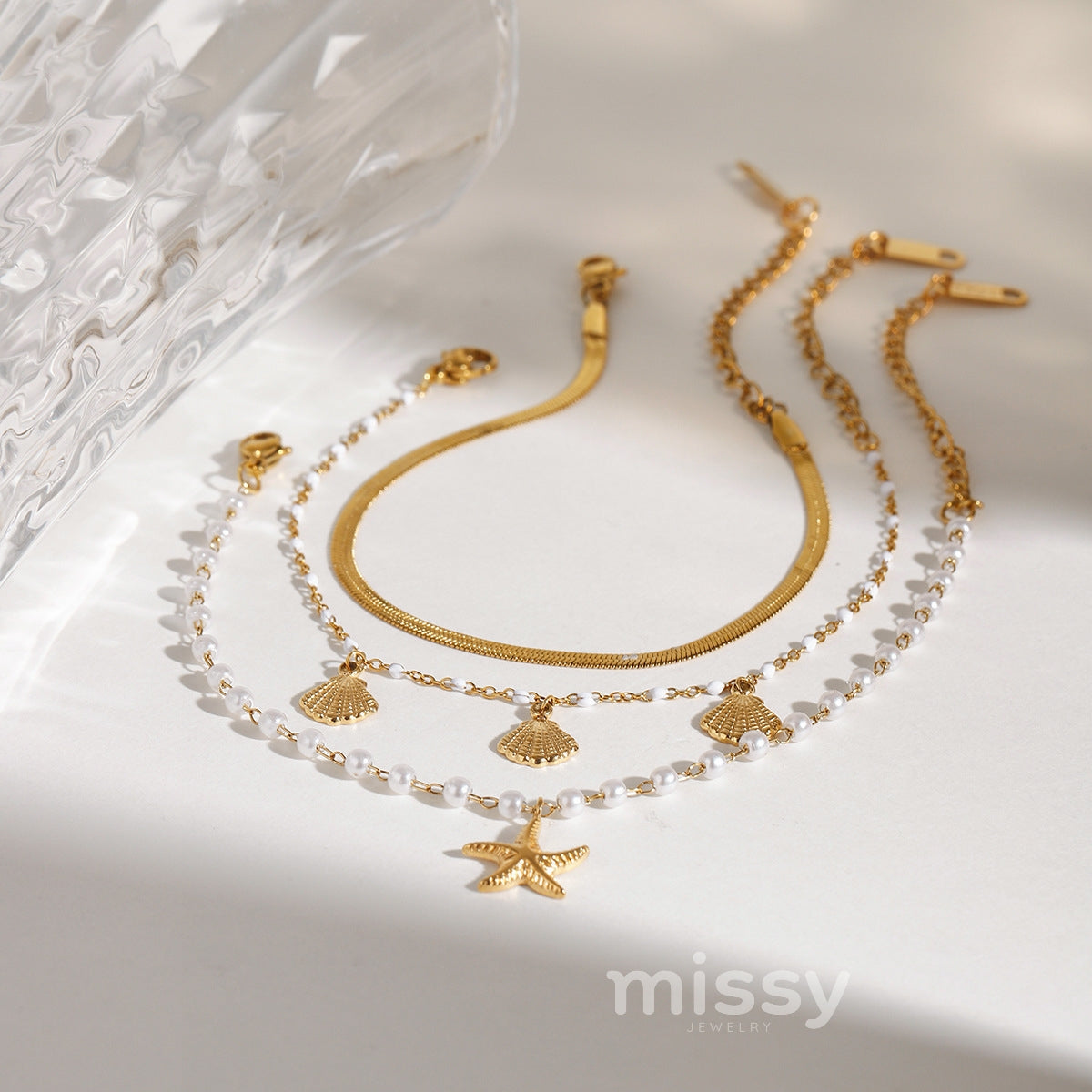 Coastal Charm 3-piece Bracelet Set