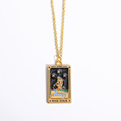 Athena Gilded Tarot Charm Necklace