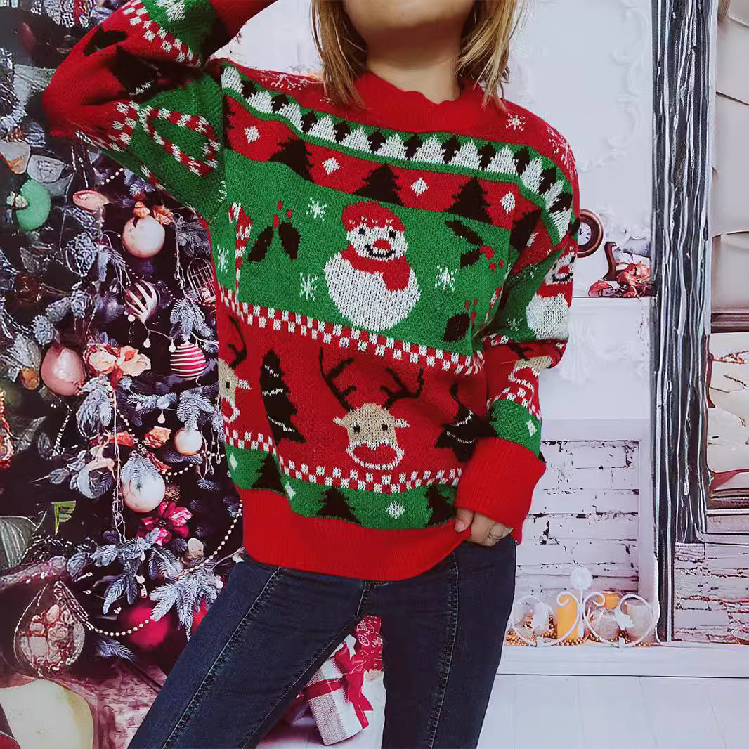 Women's Christmas Sweater with Festive Motif and Comfortable Cut