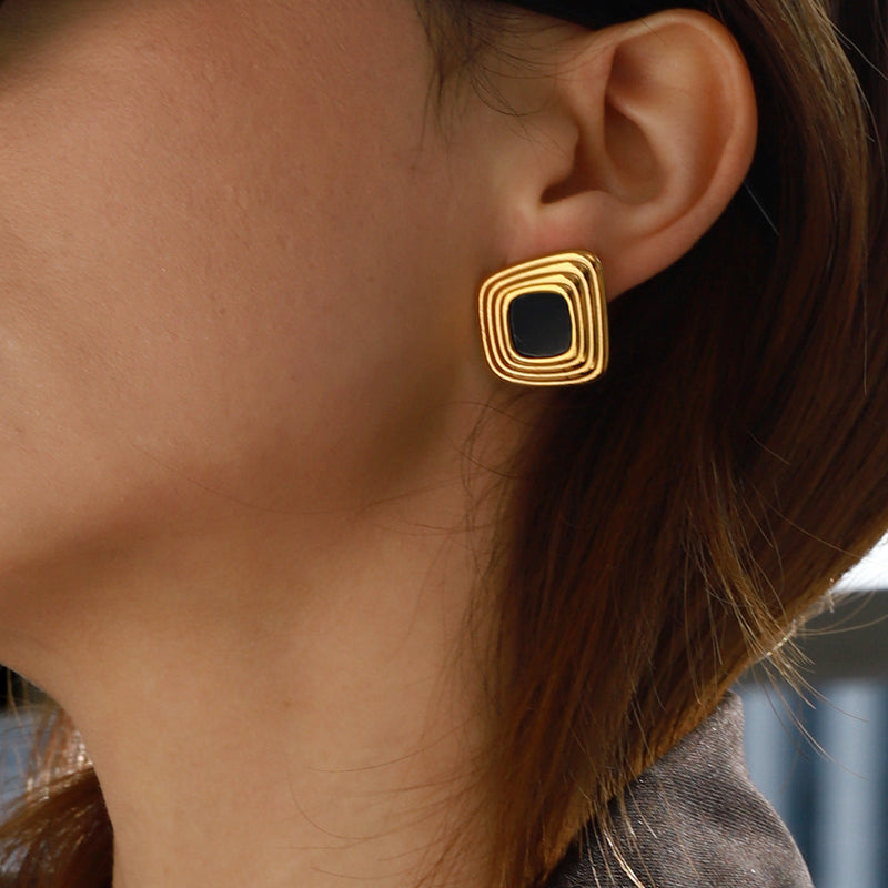 Jaia Square Stud Earrings