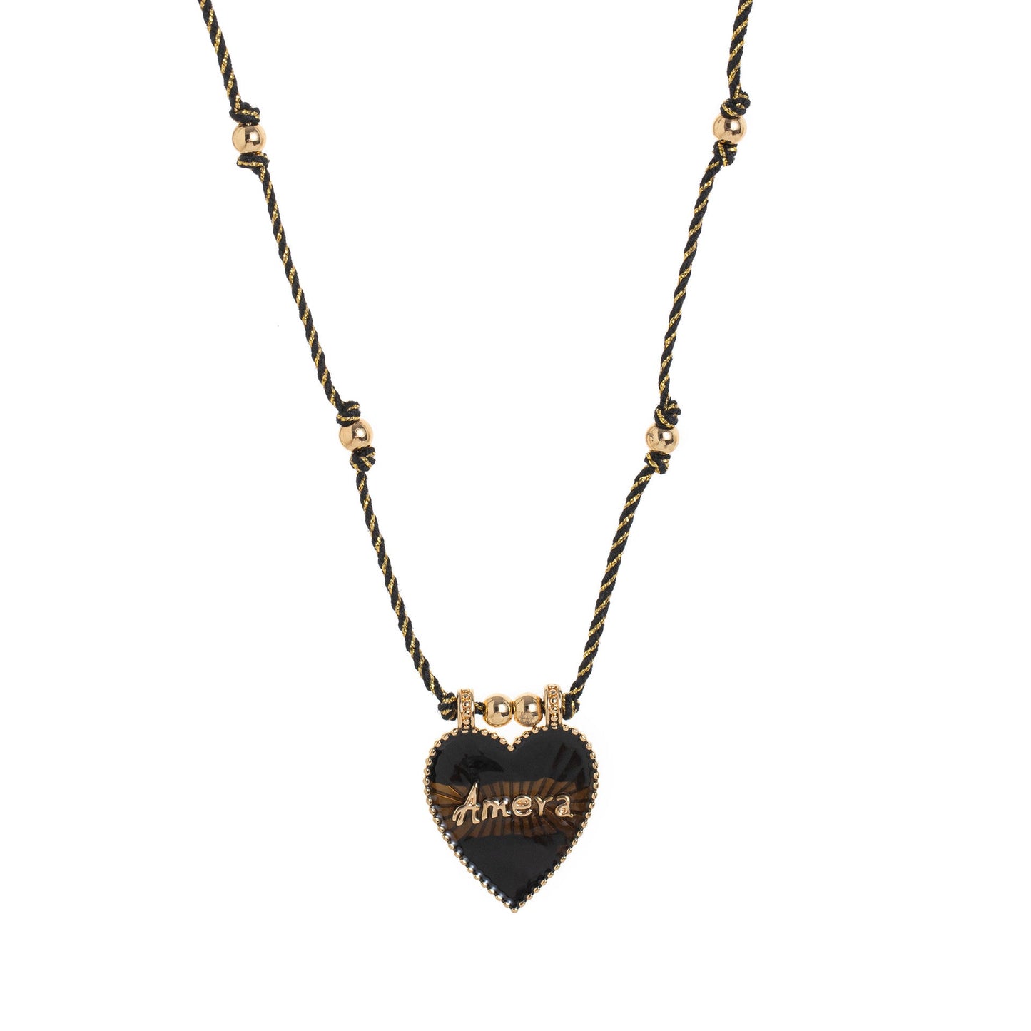 Color Cord Pendant Necklace