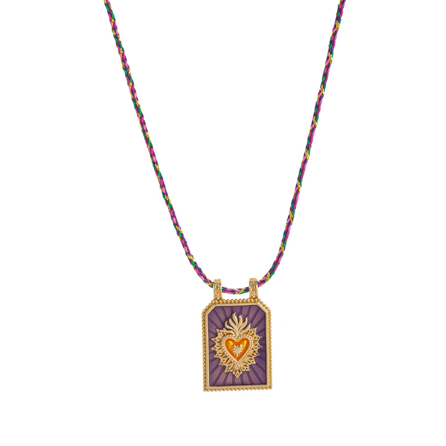 Color Cord Pendant Necklace