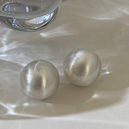 Marlyn Brushed Round Earrings