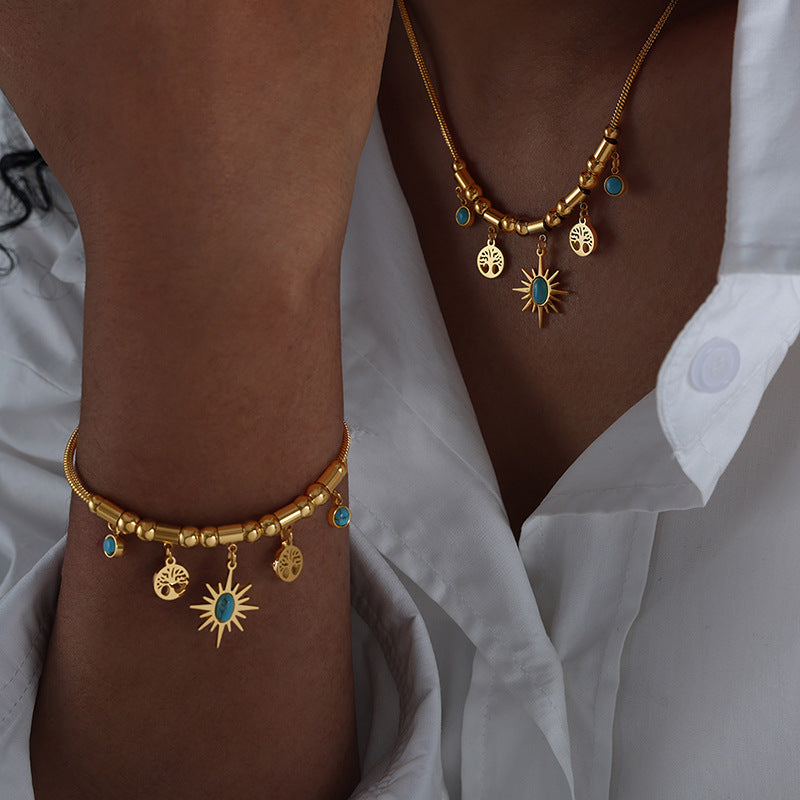 Miya Turquoise Charm Necklace