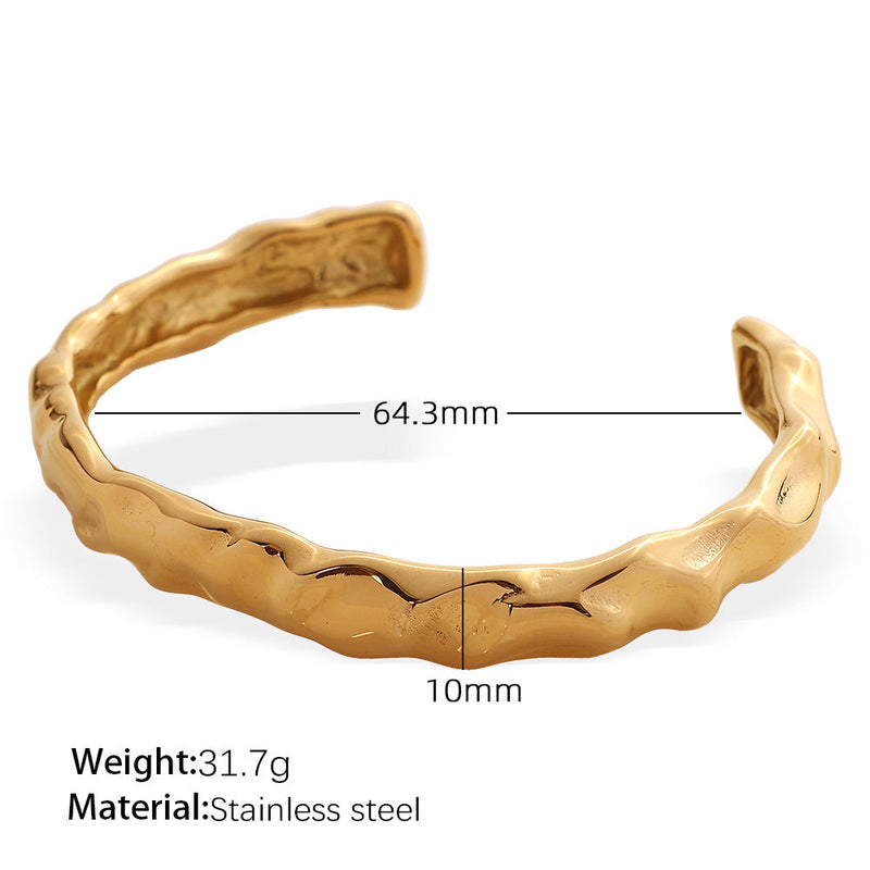 Evianna Gold Geometric Statement Cuff