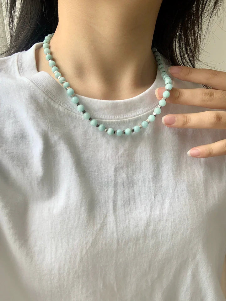 Amazonite Stone Beaded Necklace