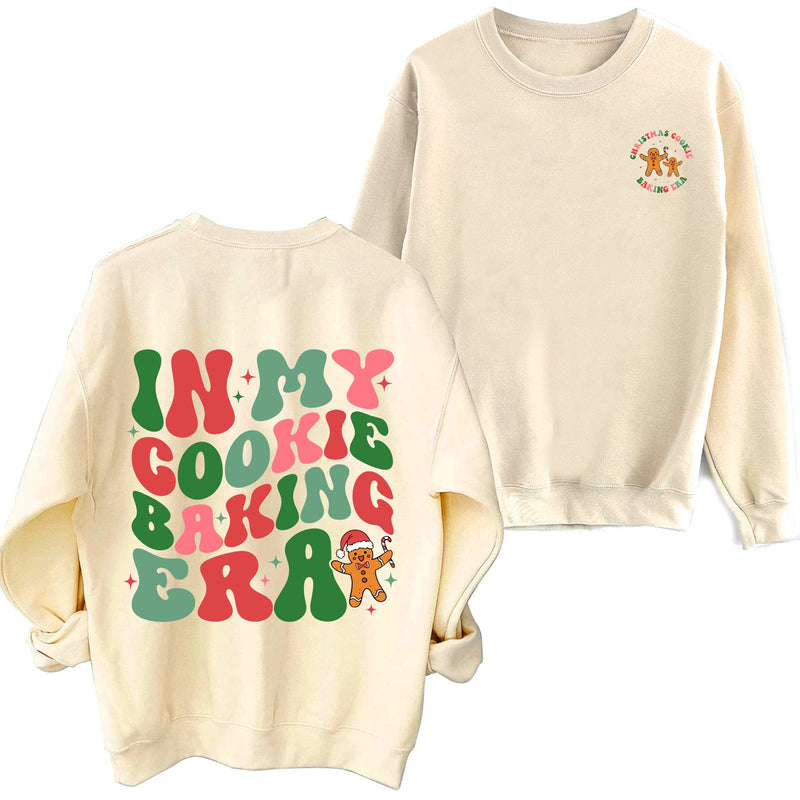 Women's Casual Sweater with Christmas Motif