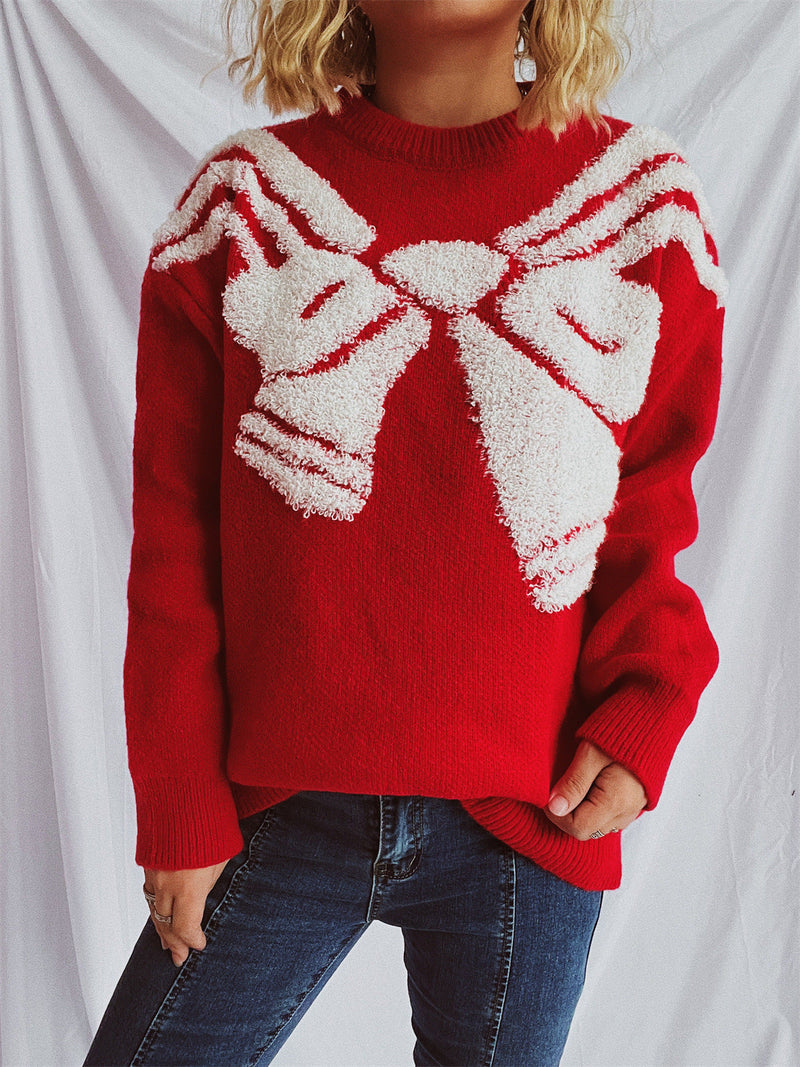 Women's Knit Sweater with Festive Design and Soft Material R&B