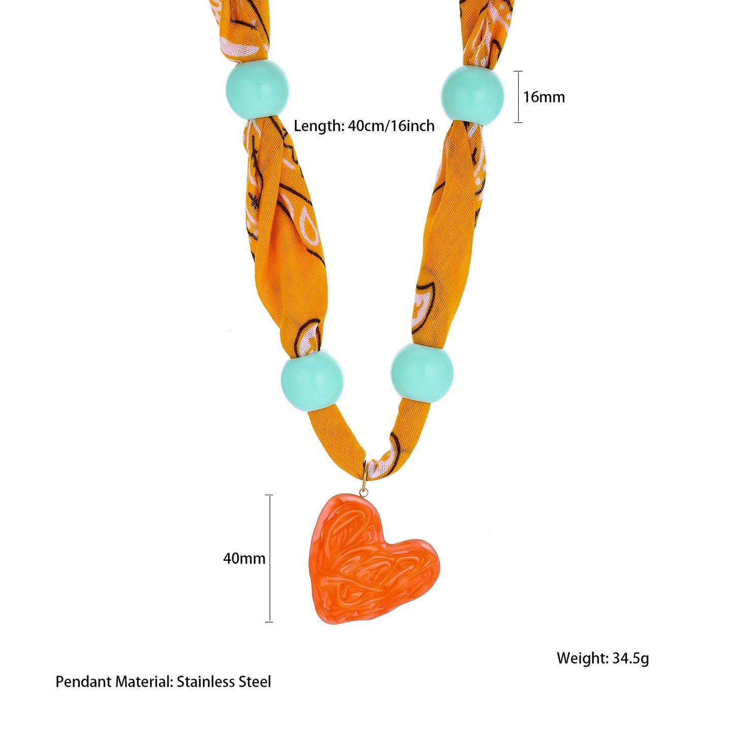 Mercedes Silk Heart Choker