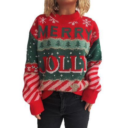 Women's Christmas Sweater with Distinctive Motif and Cozy Cut R&B