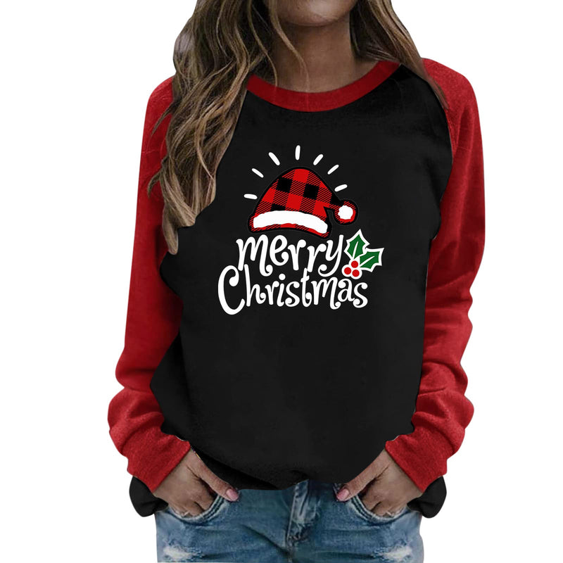 Women's Sweatshirt with Festive Reindeer Motif