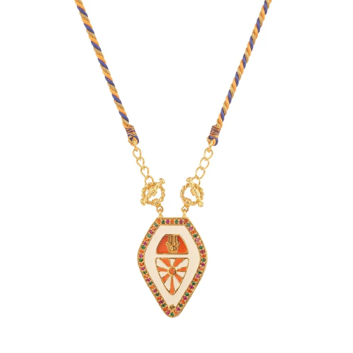 Color Cord Pendant Necklace